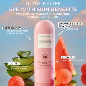 GLOW RECIPE Watermelon Glow Niacinamide Sunscreen SPF 50 Broad Spectrum Lotion